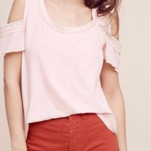 Akemi + Kin blush pink cold shoulder top